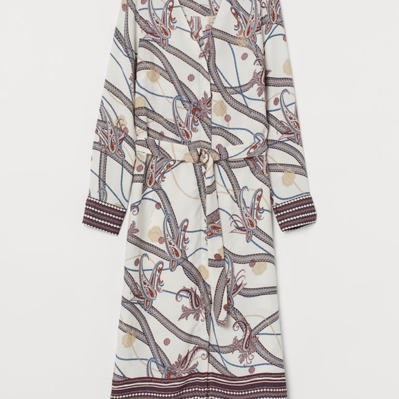 Paisley Maroon Shirt Dress H&M - Picture 2 of 8